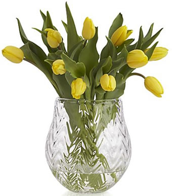 “Stephanie Vase” with Spring Tulips