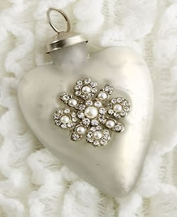 Glass Heart Ornament