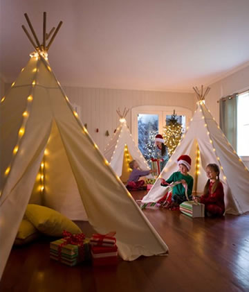 Teepee and lights