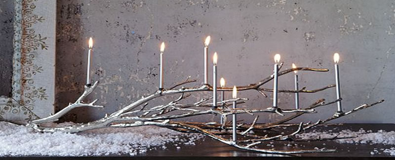 Silver Manzanita Candelabra   