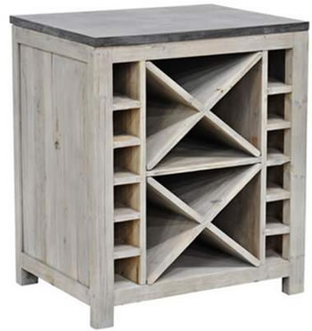 Avery Natural Gray Wine Rack