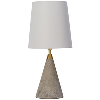 Concrete and Brass Cone Lamp $126.65