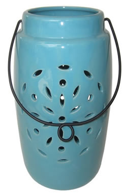 Light Blue Outdoor Decorative Lantern 