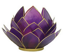 Full Bloom Capiz Lotus Candle Holders: 