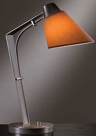 Reach Table Lamp-Smoke/Terra Micro-Suede Shade