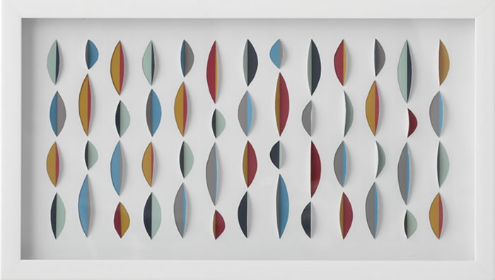 Wave Wall Décor: Three-Dimensional Graphic Multi-Color Die Cut Paper Art  