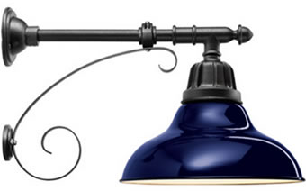 Carson Straight Arm Wall Mount Fixture in Cobalt