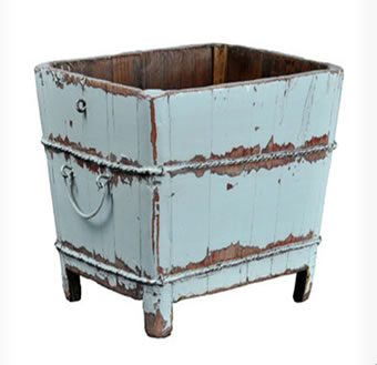 Wooden Sink by Antique Revival in Aqua   