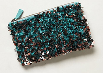 sequin pouch