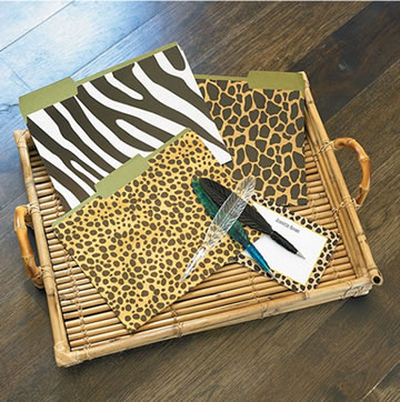 Animal Print File Folders