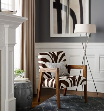 Zebra-hide armchair