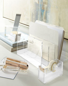 Acrylic Desk Set from Horchow  ($28-$68)