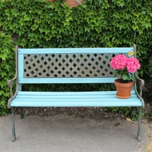 Painted Wooden Bench 1